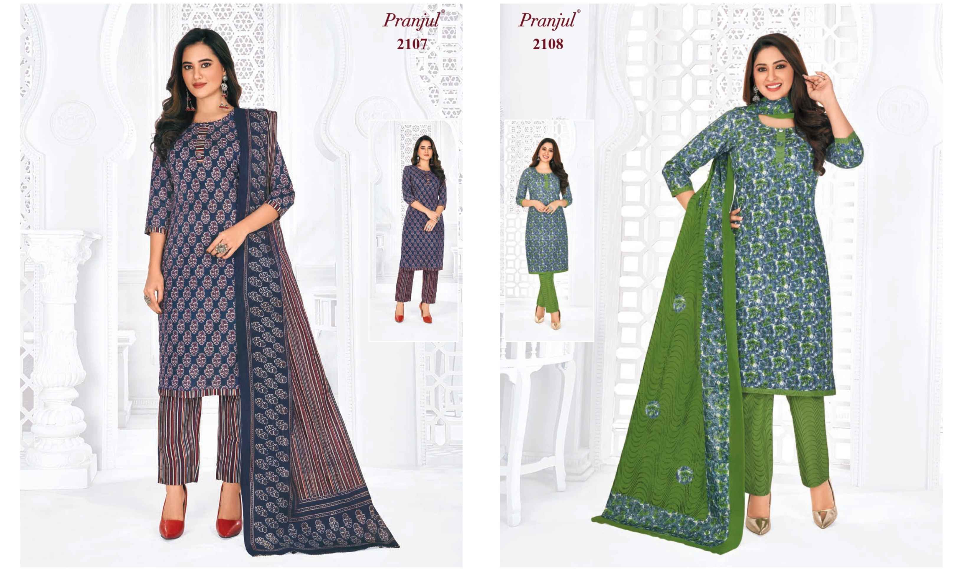 Pranjul Priyanka Vol 21 Cotton Dress Material 36 pcs Catalogue