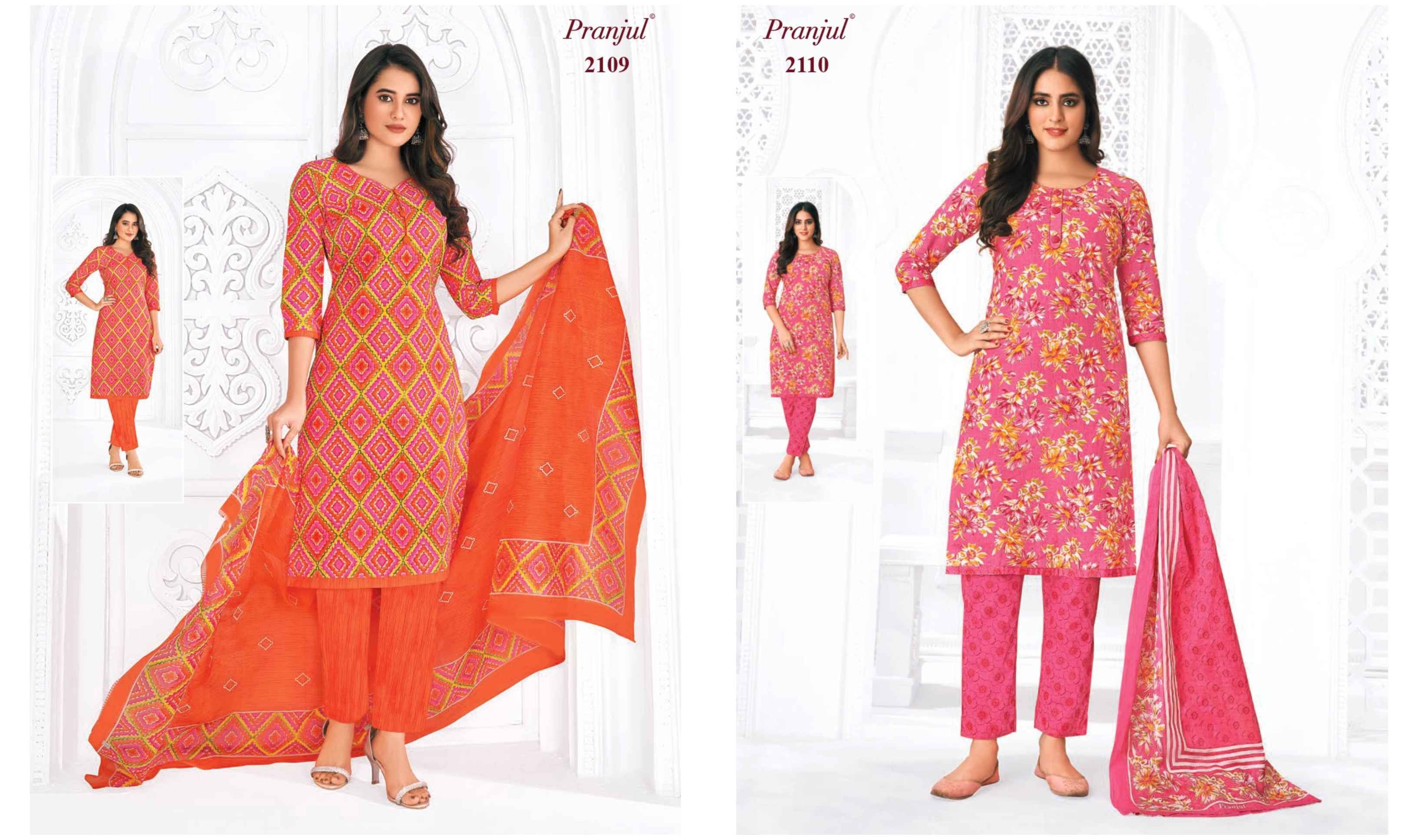 Pranjul Priyanka Vol 21 Cotton Dress Material 36 pcs Catalogue