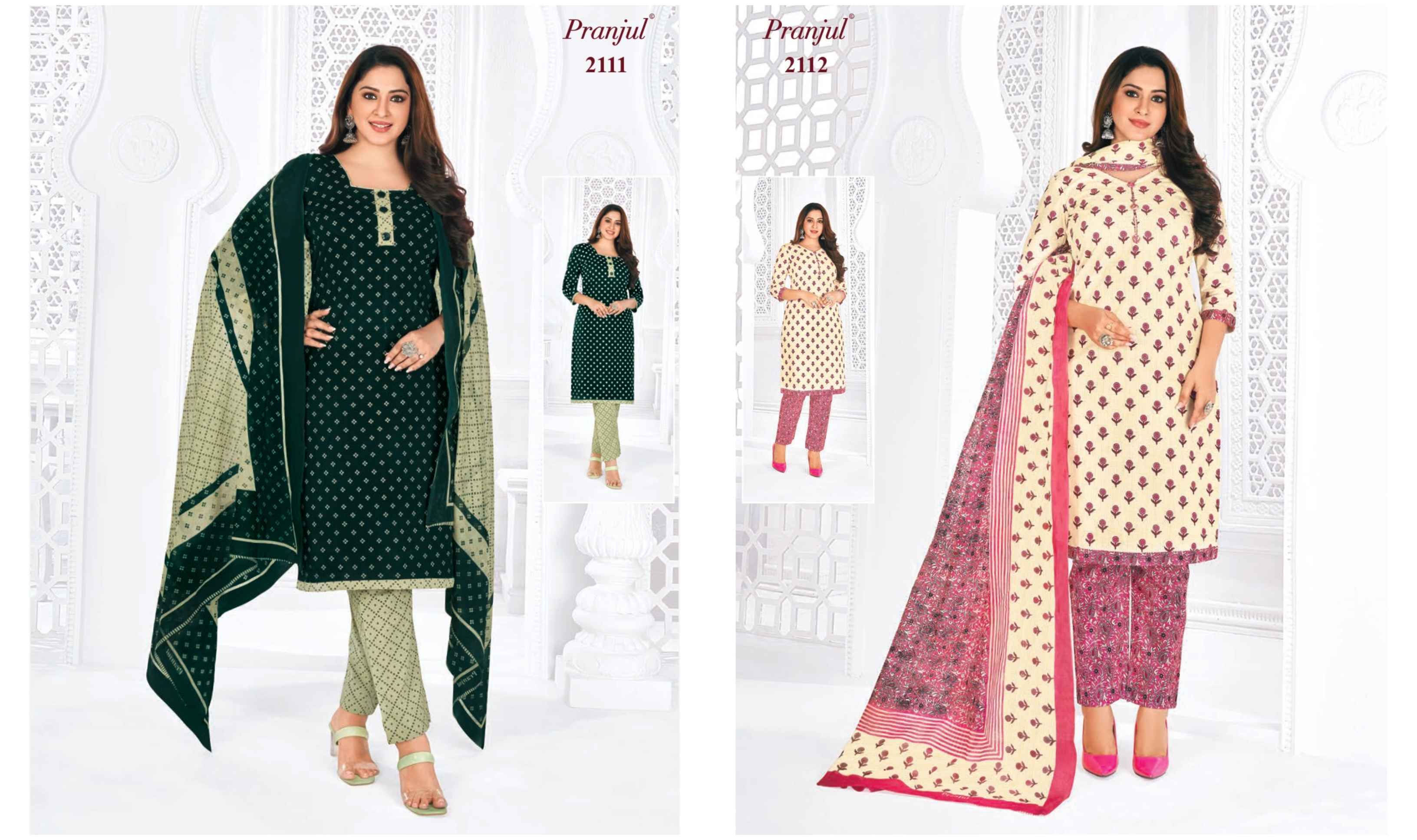 Pranjul Priyanka Vol 21 Cotton Dress Material 36 pcs Catalogue