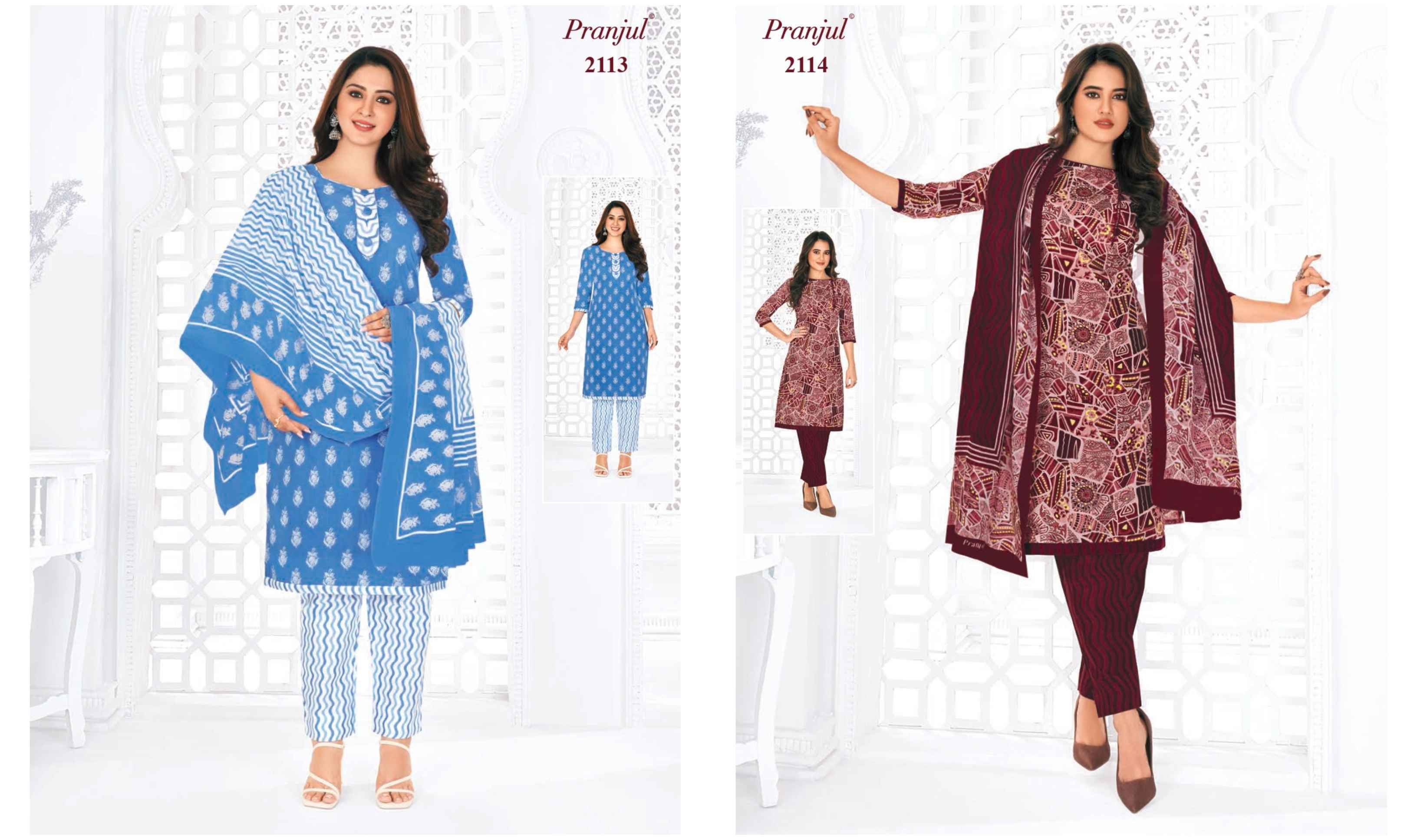 Pranjul Priyanka Vol 21 Cotton Dress Material 36 pcs Catalogue