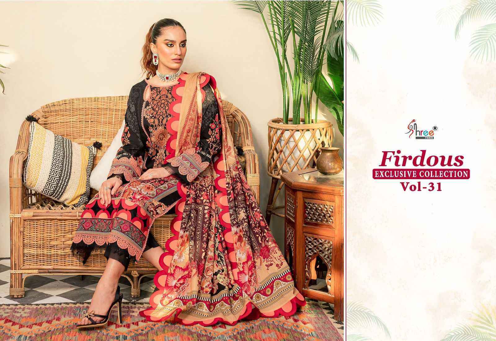 SHREE FAB FIRDOUS EXCLUSIVE COLLECTION 31 PAKISTANI SUITS WHOLESALE PRICE