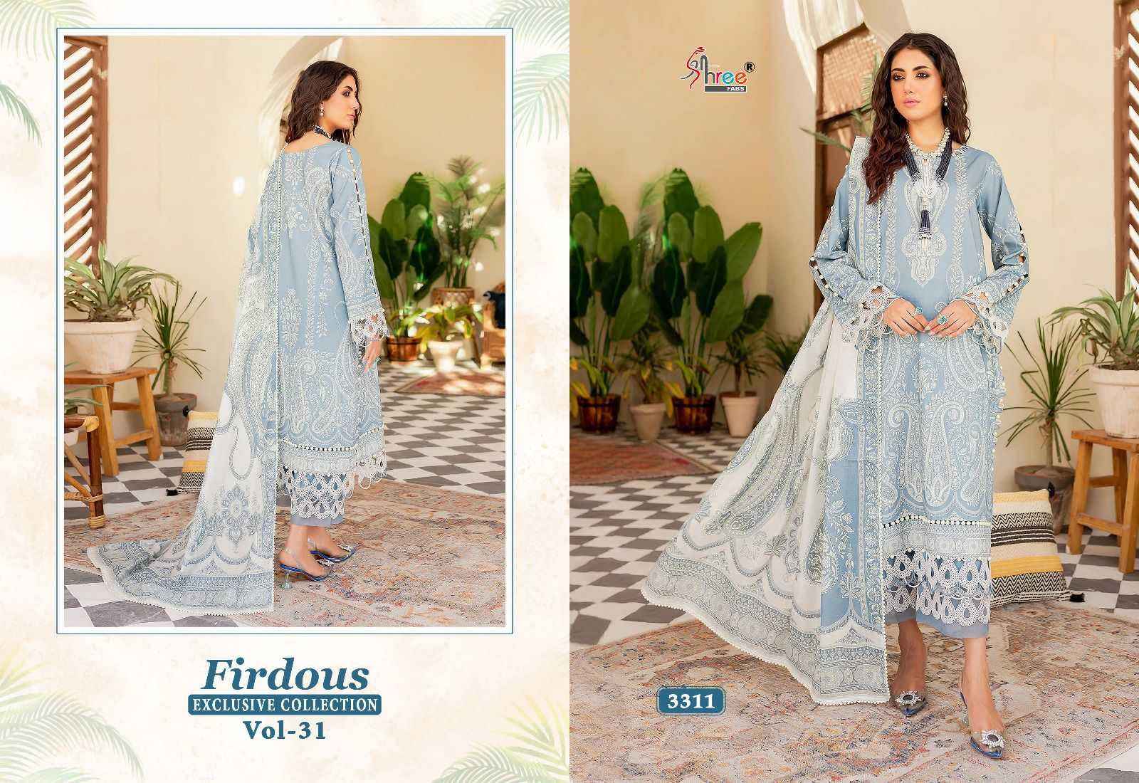 SHREE FAB FIRDOUS EXCLUSIVE COLLECTION 31 PAKISTANI SUITS WHOLESALE PRICE