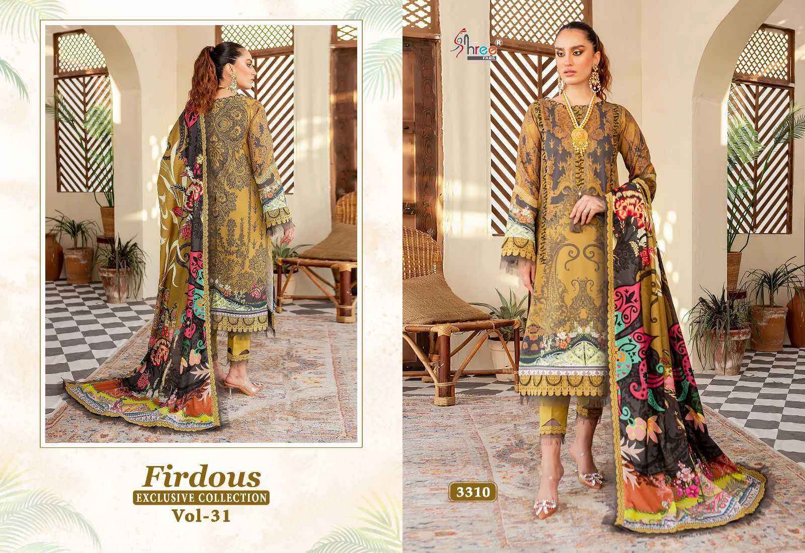 SHREE FAB FIRDOUS EXCLUSIVE COLLECTION 31 PAKISTANI SUITS WHOLESALE PRICE