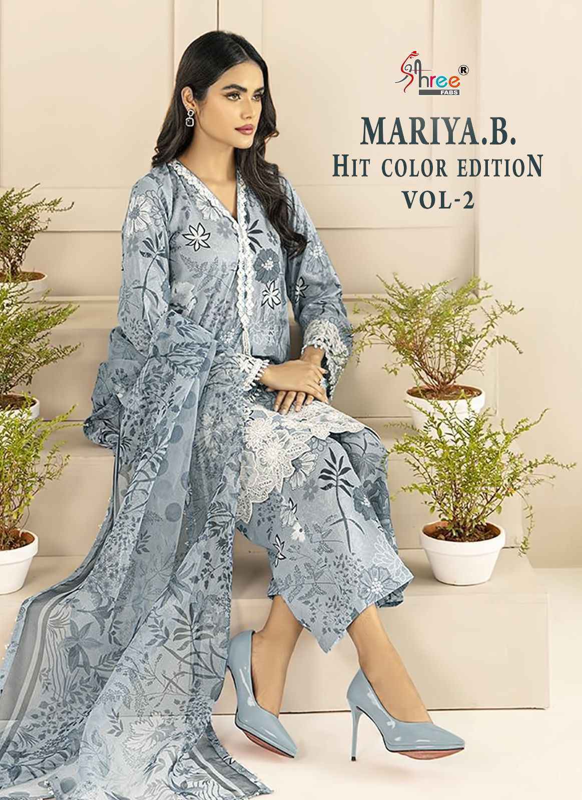 Shree Fabs Maria B Hit Color Edition Vol 2 Cotton Dress Material 4 pcs 