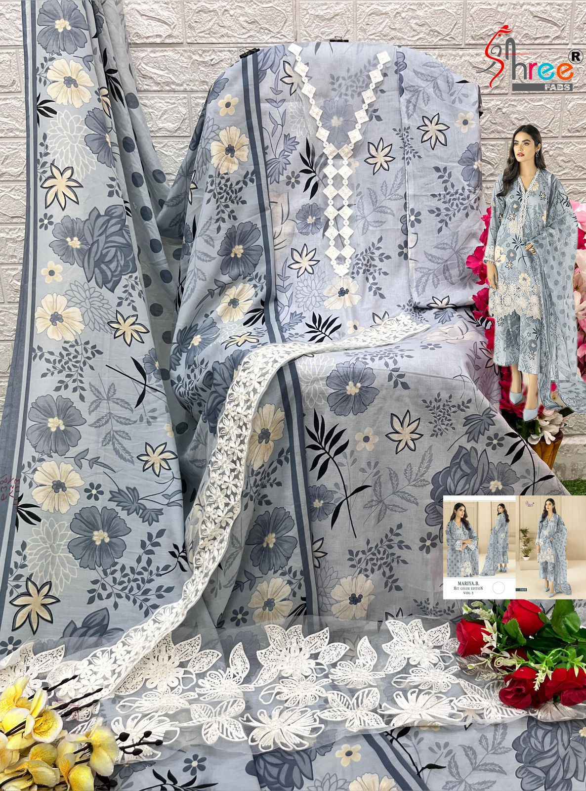 Shree Fabs Maria B Hit Color Edition Vol 2 Cotton Dress Material 4 pcs 