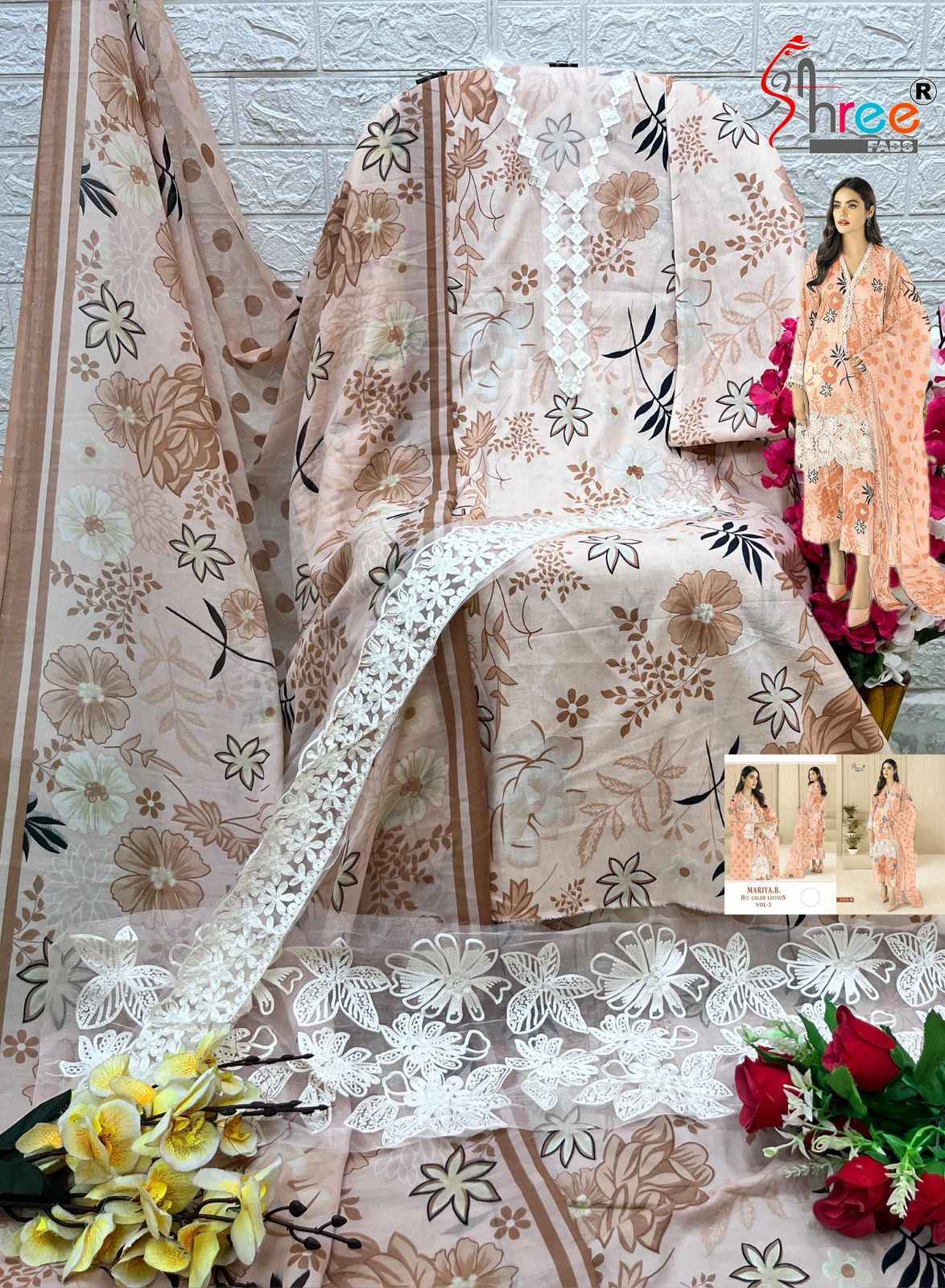 Shree Fabs Maria B Hit Color Edition Vol 2 Cotton Dress Material 4 pcs 