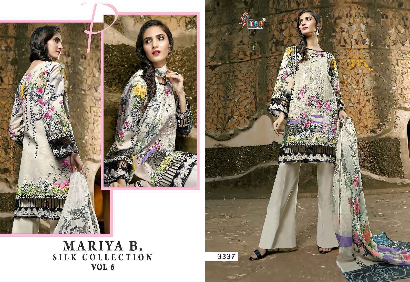 Shree Fabs Maria B Silk Collection Vol 6 Satin Dress Material 7 pcs Catalogue