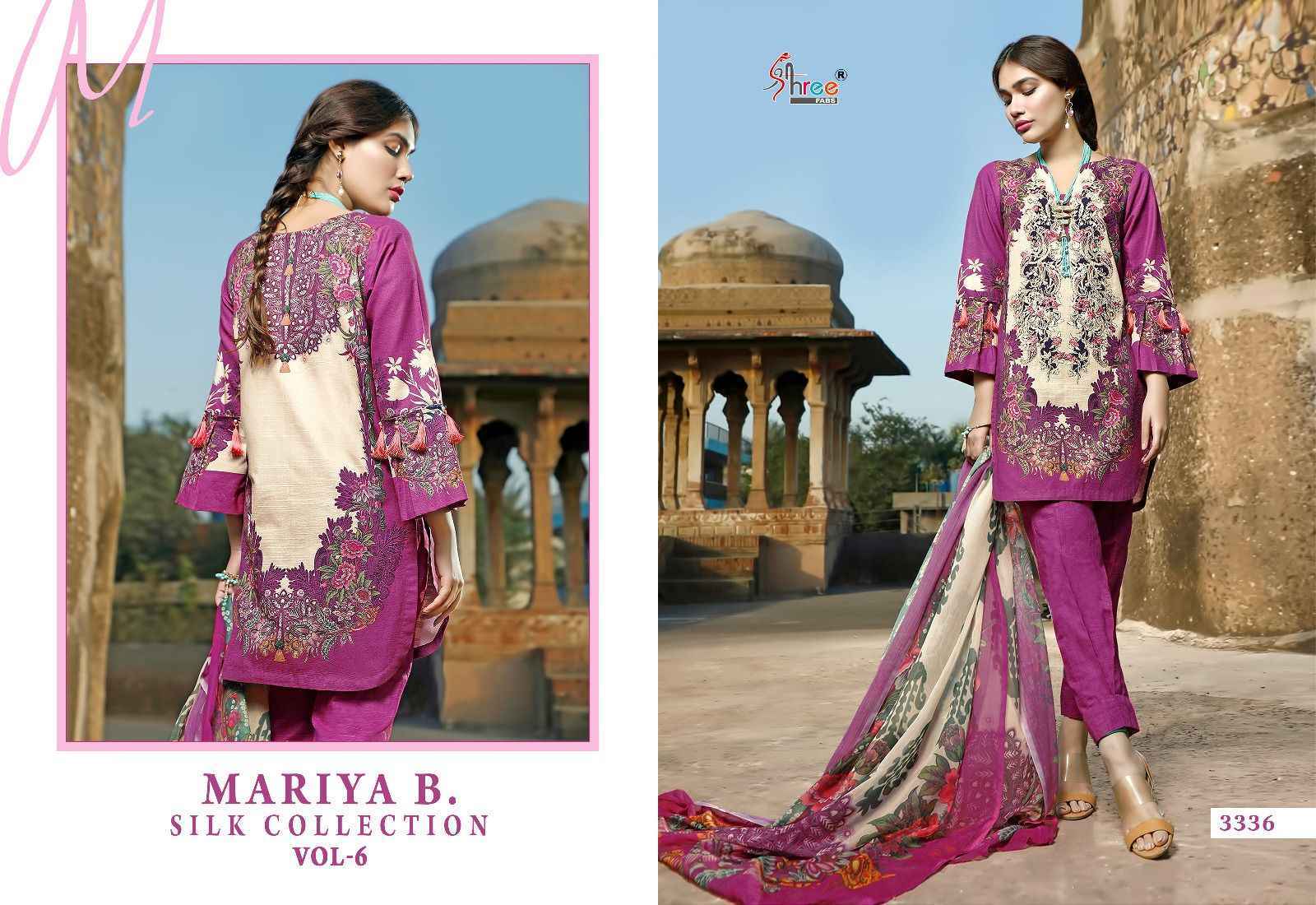 Shree Fabs Maria B Silk Collection Vol 6 Satin Dress Material 7 pcs Catalogue