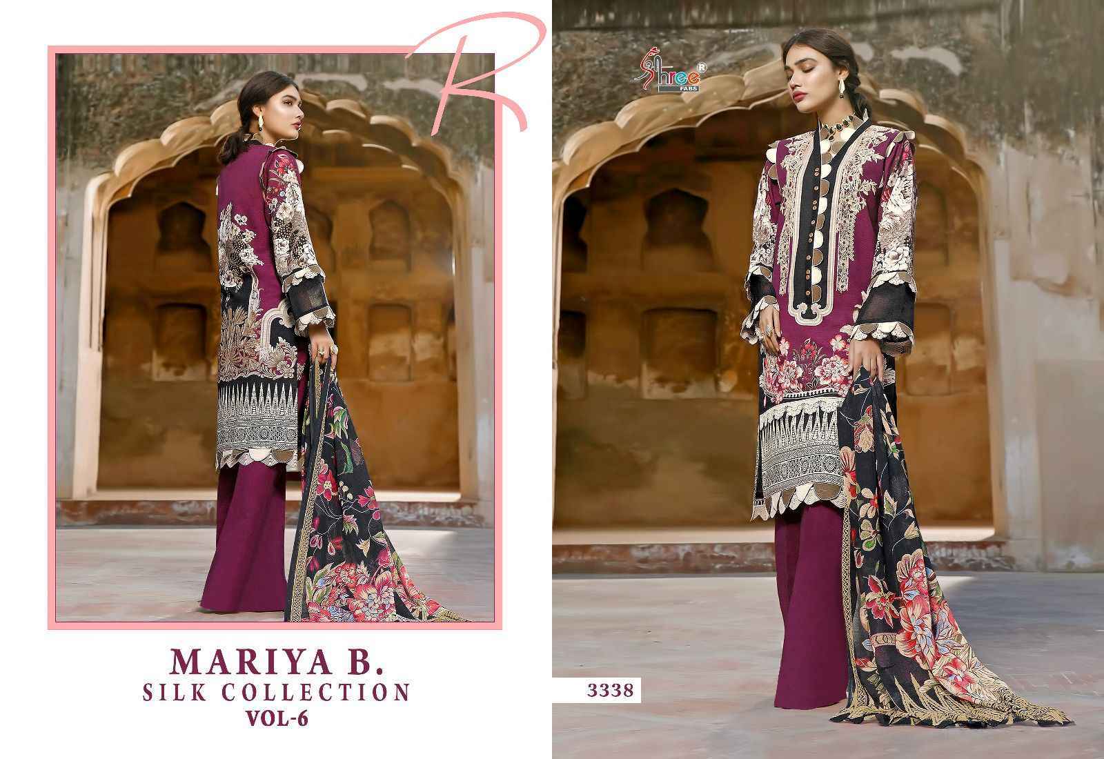 Shree Fabs Maria B Silk Collection Vol 6 Satin Dress Material 7 pcs Catalogue