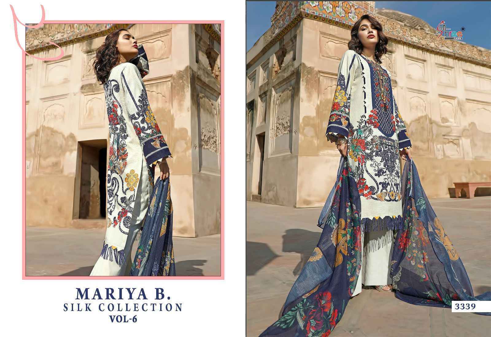 Shree Fabs Maria B Silk Collection Vol 6 Satin Dress Material 7 pcs Catalogue