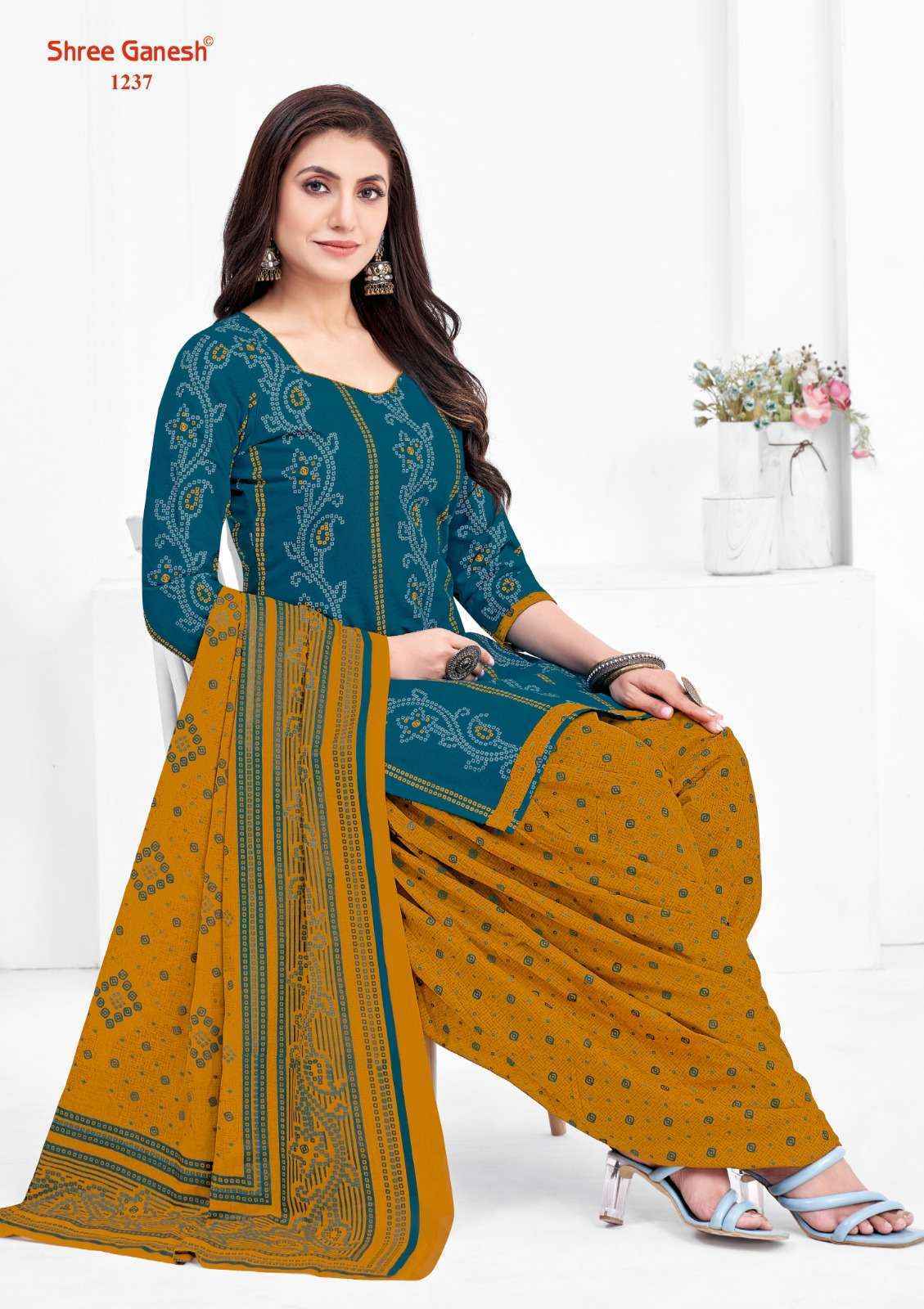 Shree Ganesh Bandhani Vol 2 Cotton Dress Material ( 15 pcs Catalogue )