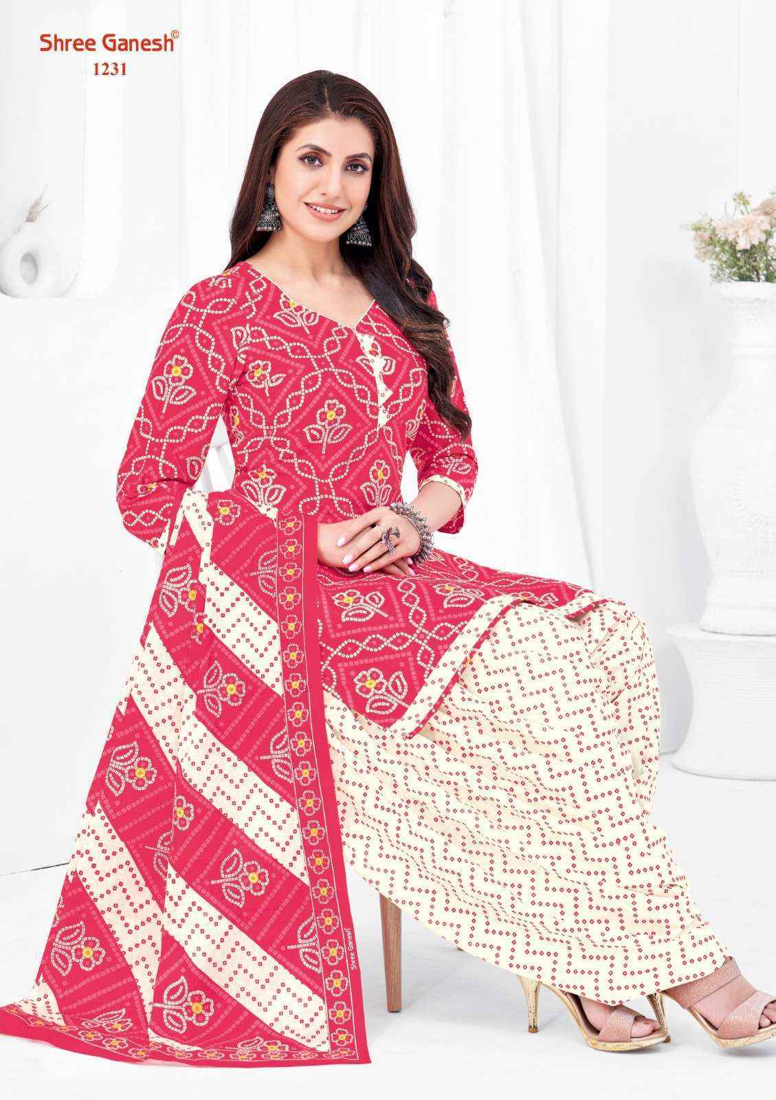 Shree Ganesh Bandhani Vol 2 Cotton Dress Material ( 15 pcs Catalogue )