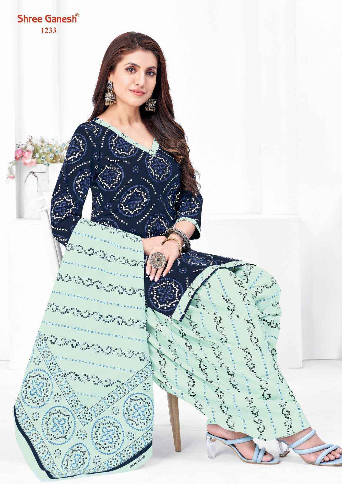 Shree Ganesh Bandhani Vol 2 Cotton Dress Material ( 15 pcs Catalogue )