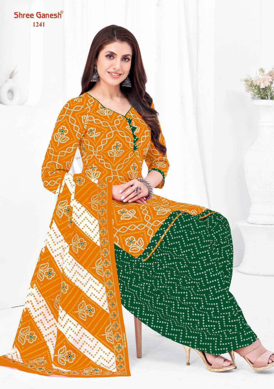 Shree Ganesh Bandhani Vol 2 Cotton Dress Material ( 15 pcs Catalogue )