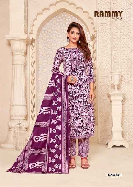 SKT Suits Rummy Vol 3 Cotton Dress Material 12 pcs Catalogue