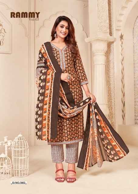 SKT Suits Rummy Vol 3 Cotton Dress Material 12 pcs Catalogue