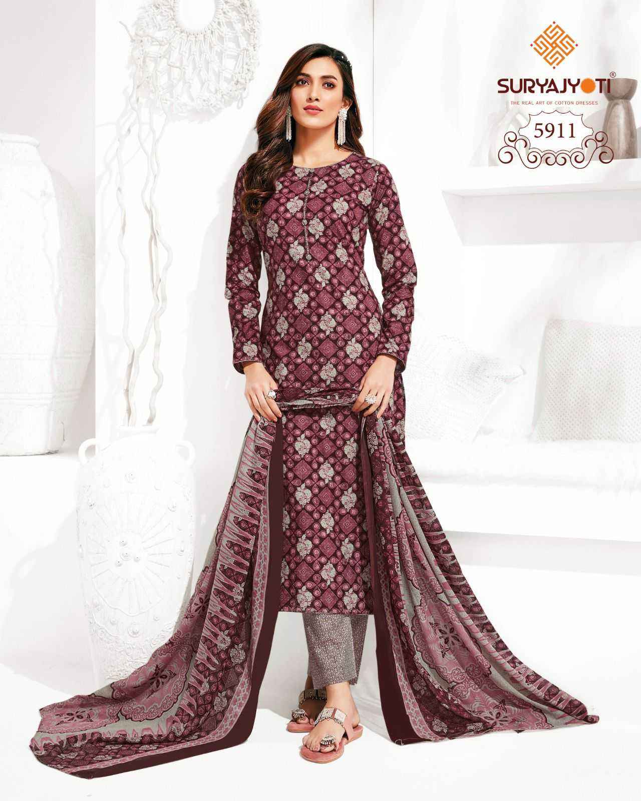 Suryajyoti - Trendy Cotton Vol 58 Cotton Dress Material Wholesale Price