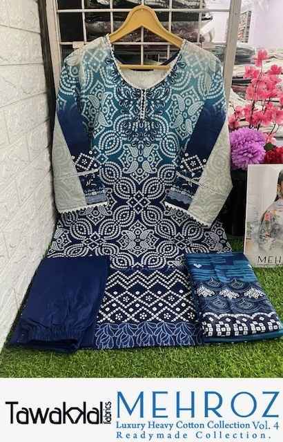 Tawakkal Mehroz Vol 4 Readymade Cotton Dress 10 pcs Catalogue
