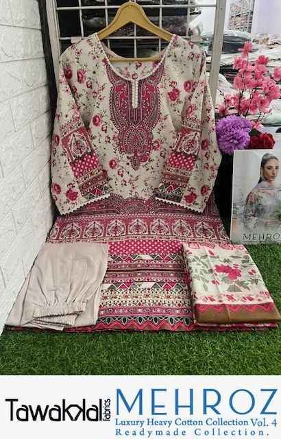 Tawakkal Mehroz Vol 4 Readymade Cotton Dress 10 pcs Catalogue