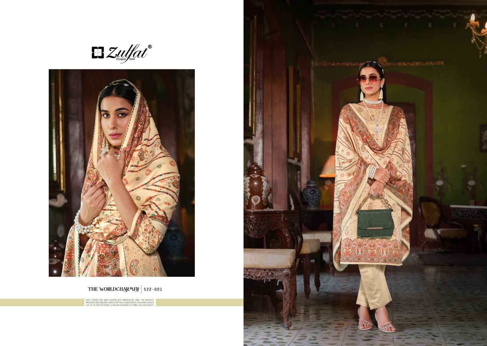 Zulfat Raabia Pashmina Dress Material 8 pcs Catalogue