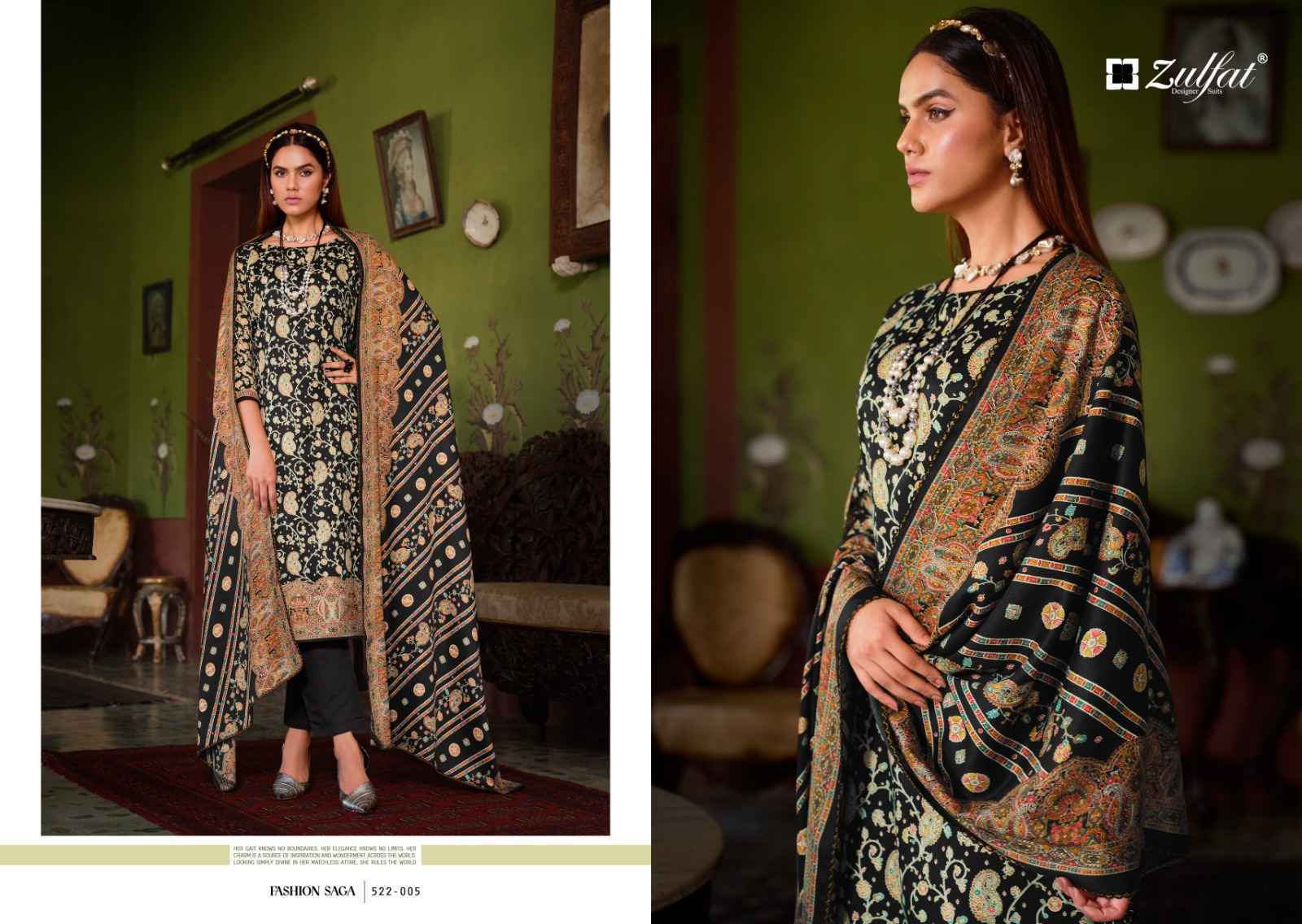 Zulfat Raabia Pashmina Dress Material 8 pcs Catalogue