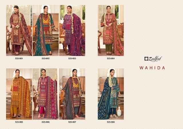 Zulfat Wahida Pashmina Dress Material 8 pcs Catalogue
