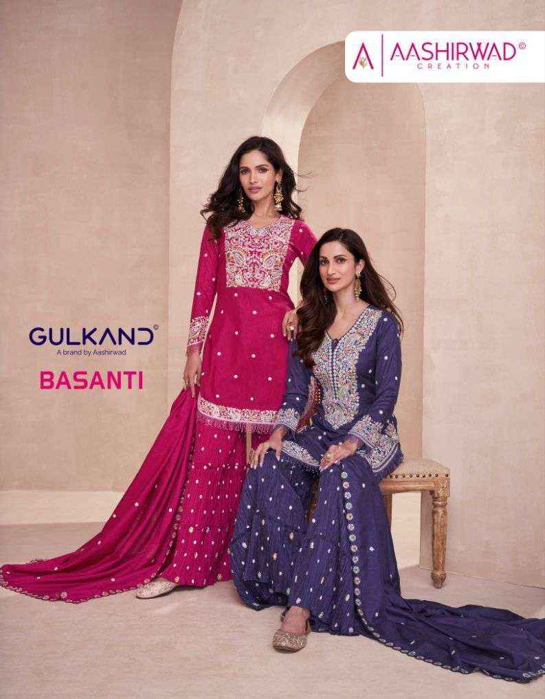 AASHIRWAD CREATION GULKAND BASANTI READYMADE SUITS