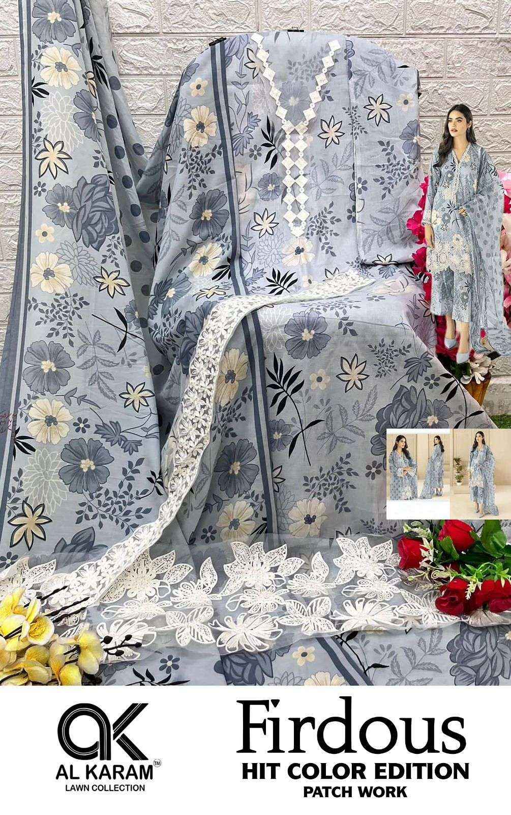 AL KARAM FIRDOUS HIT COLOR EDITION COTTON SUITS