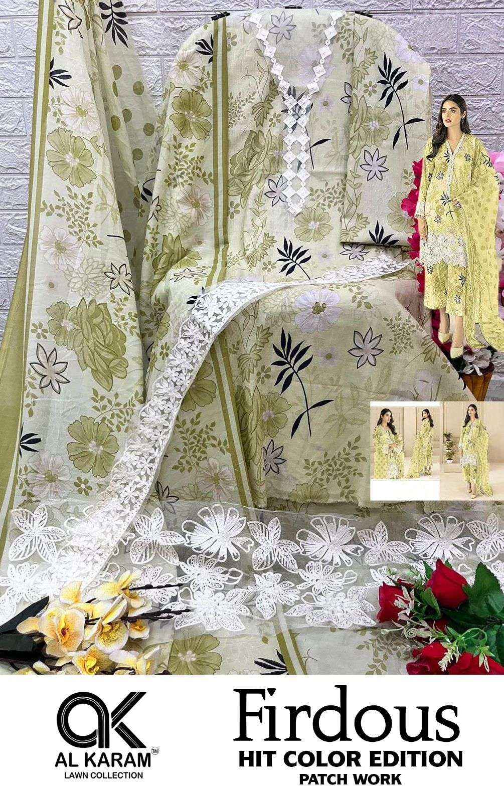 AL KARAM FIRDOUS HIT COLOR EDITION COTTON SUITS