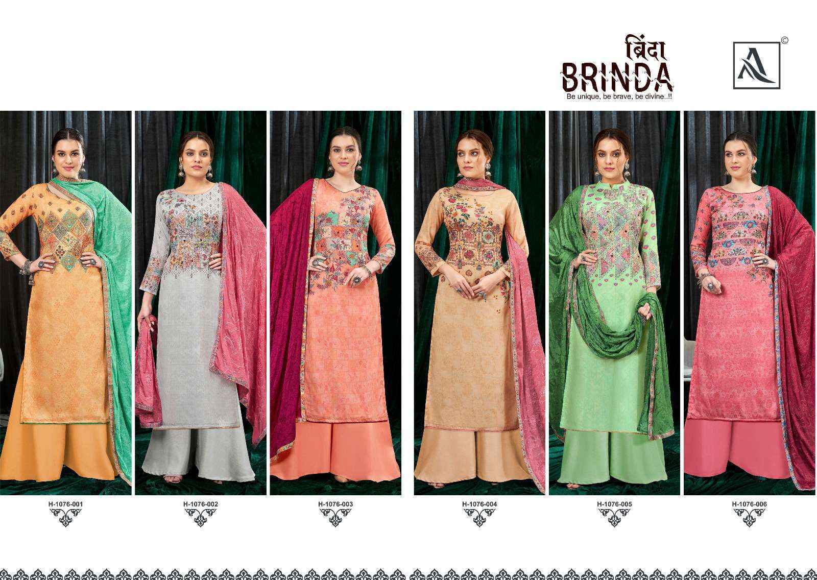 Alok Brinda Jam Cotton Dress Material 6 pcs Catalogue