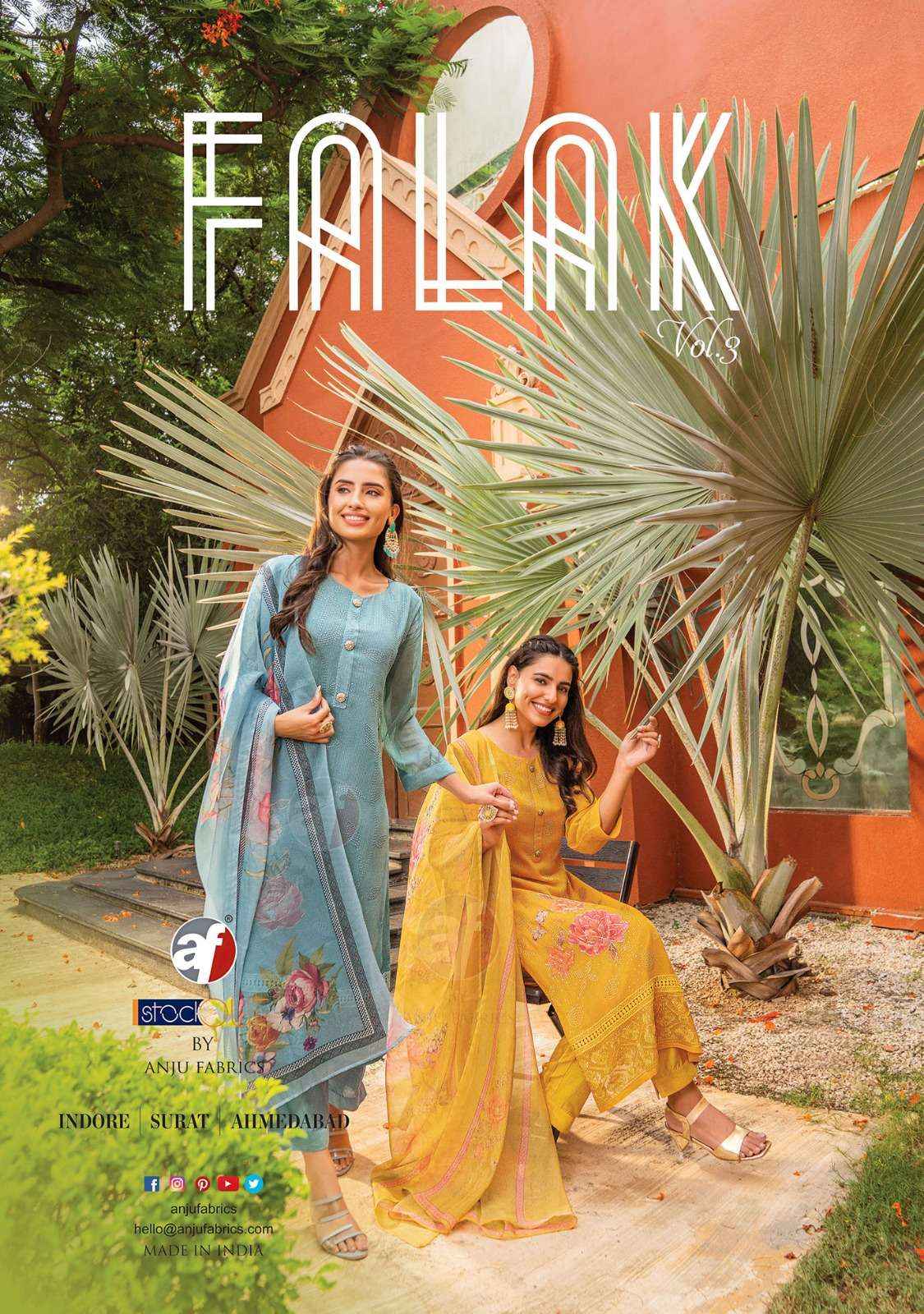 ANJU FABRICS FALAK VOL-3 FANCY DESIGNER KURTI COMBO SET