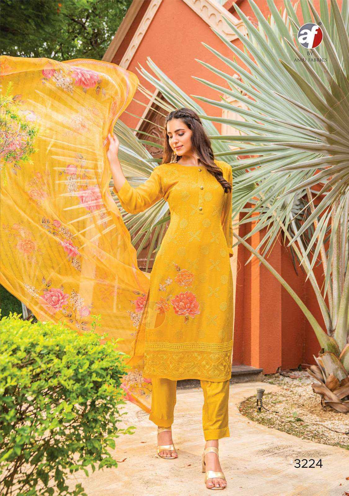 ANJU FABRICS FALAK VOL-3 FANCY DESIGNER KURTI COMBO SET