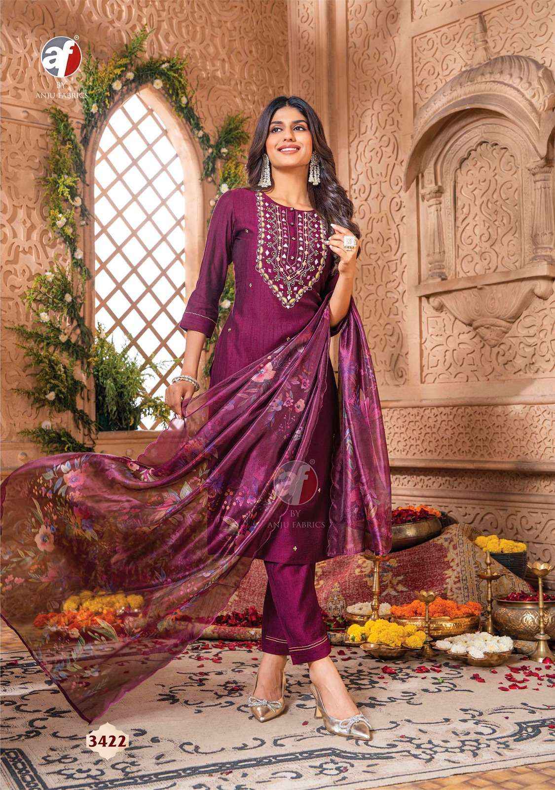 ANJU FABRICS REAL TOUCH VOL 3 READYMADE SUIT