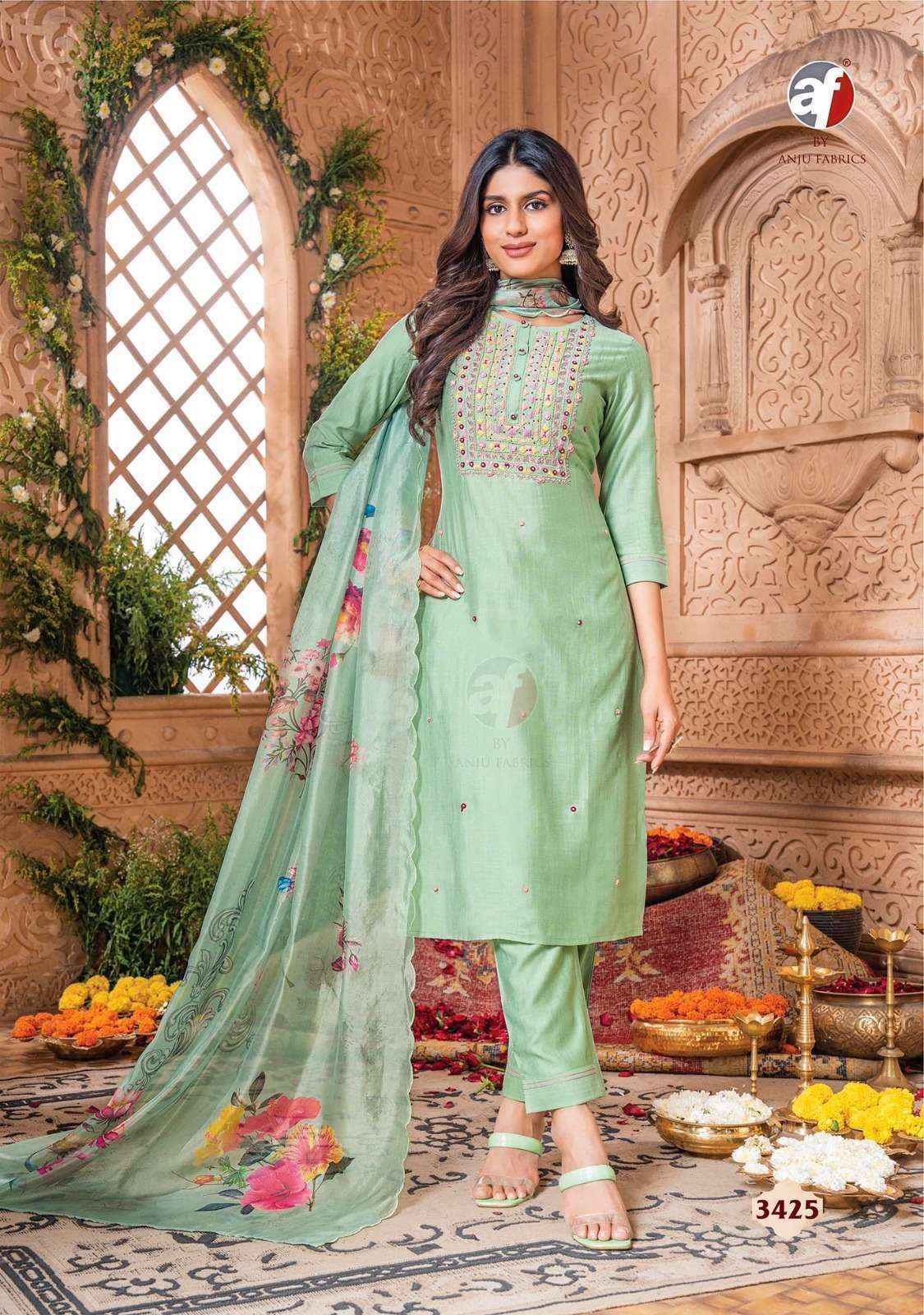 ANJU FABRICS REAL TOUCH VOL 3 READYMADE SUIT