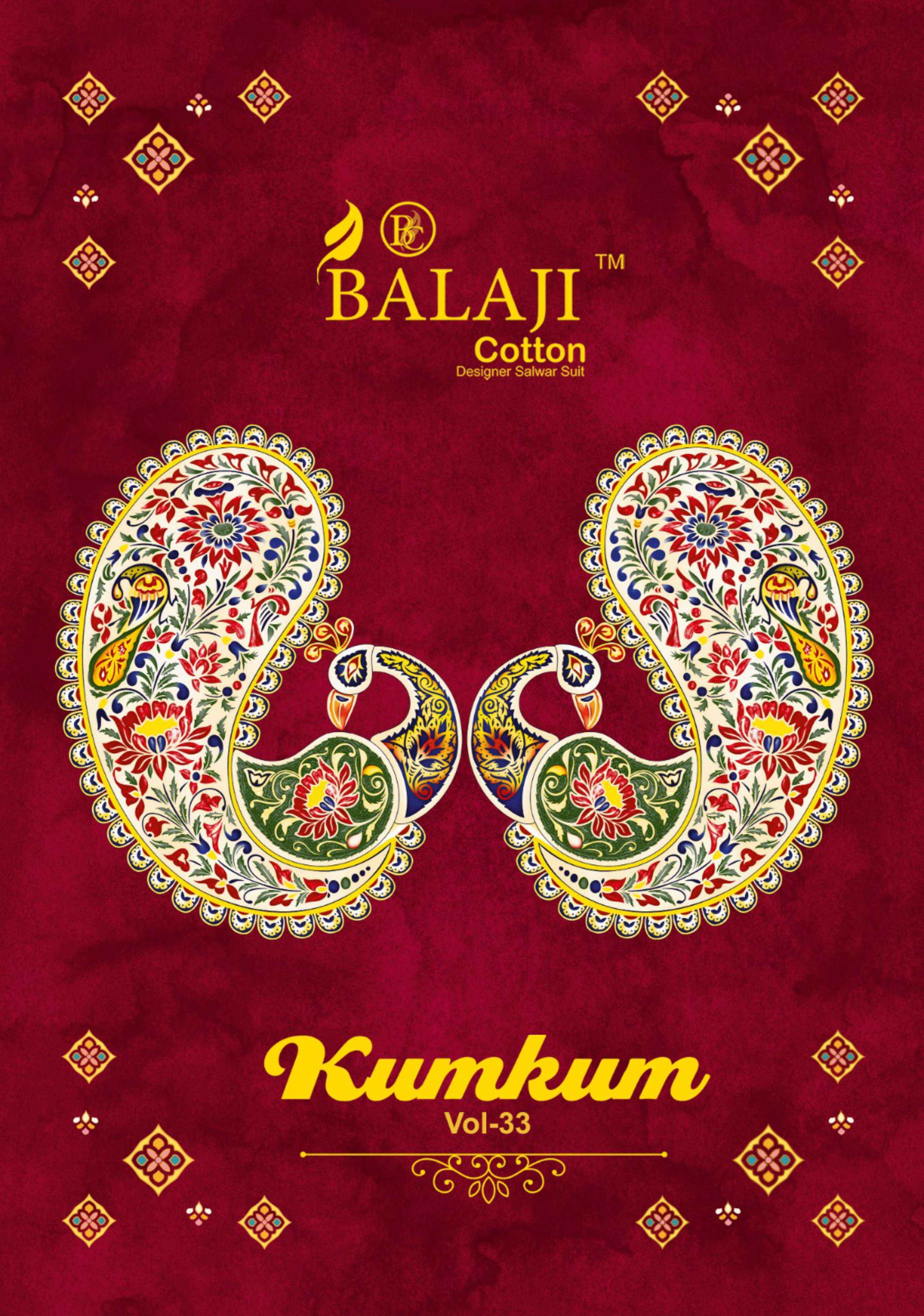 BALAJI COTTON KUMKUM VOL 33 DRESS MATERIAL