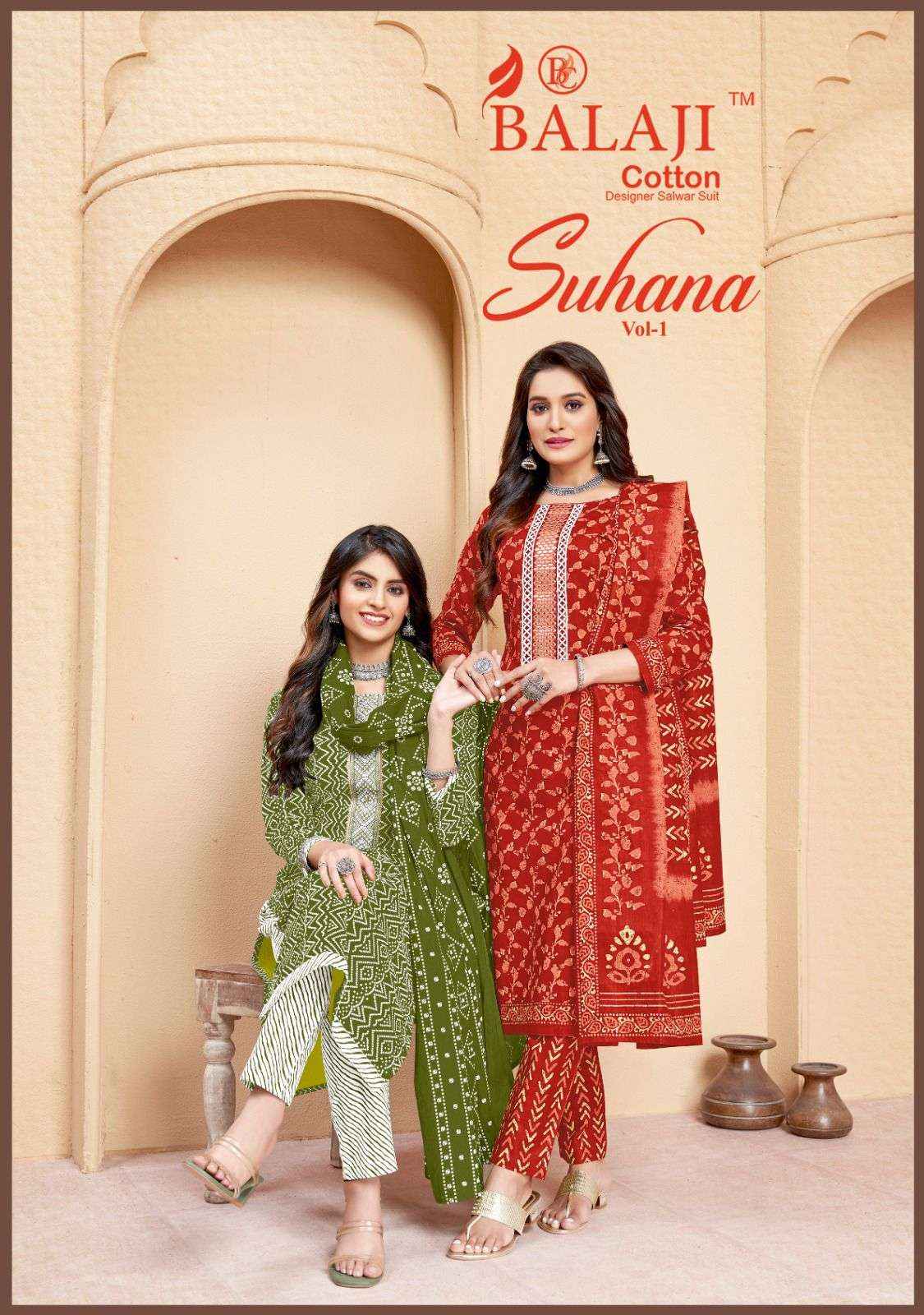 BALAJI COTTON SUHANA VOL-1 REGULAR WEAR SUITS