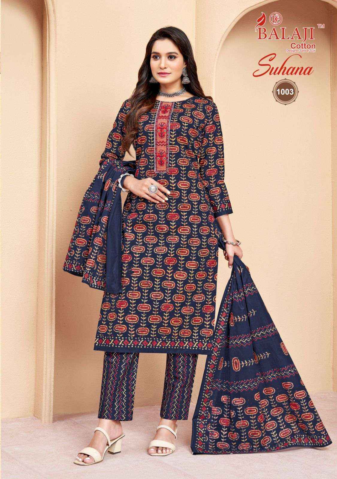 BALAJI COTTON SUHANA VOL-1 REGULAR WEAR SUITS