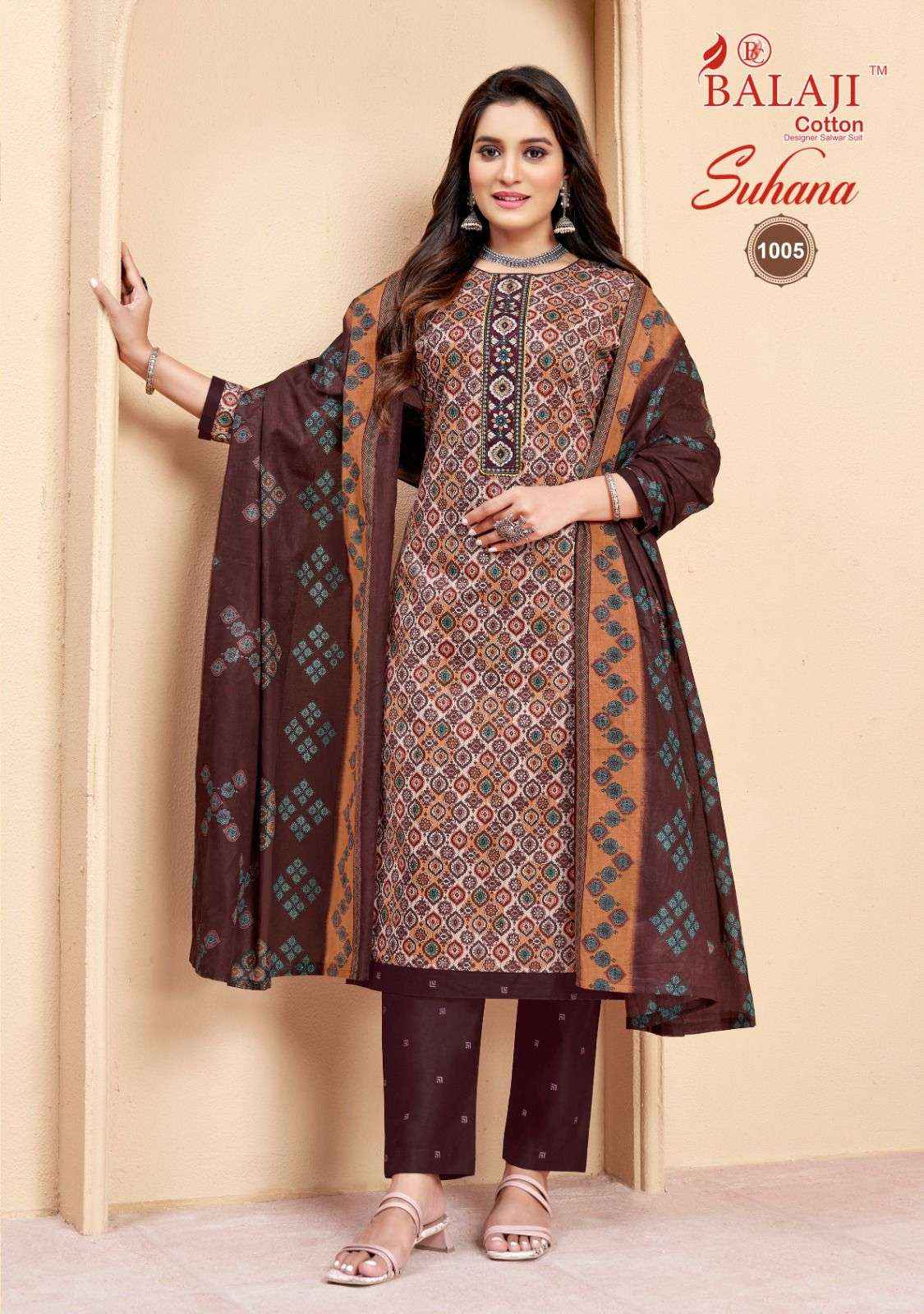 BALAJI COTTON SUHANA VOL-1 REGULAR WEAR SUITS