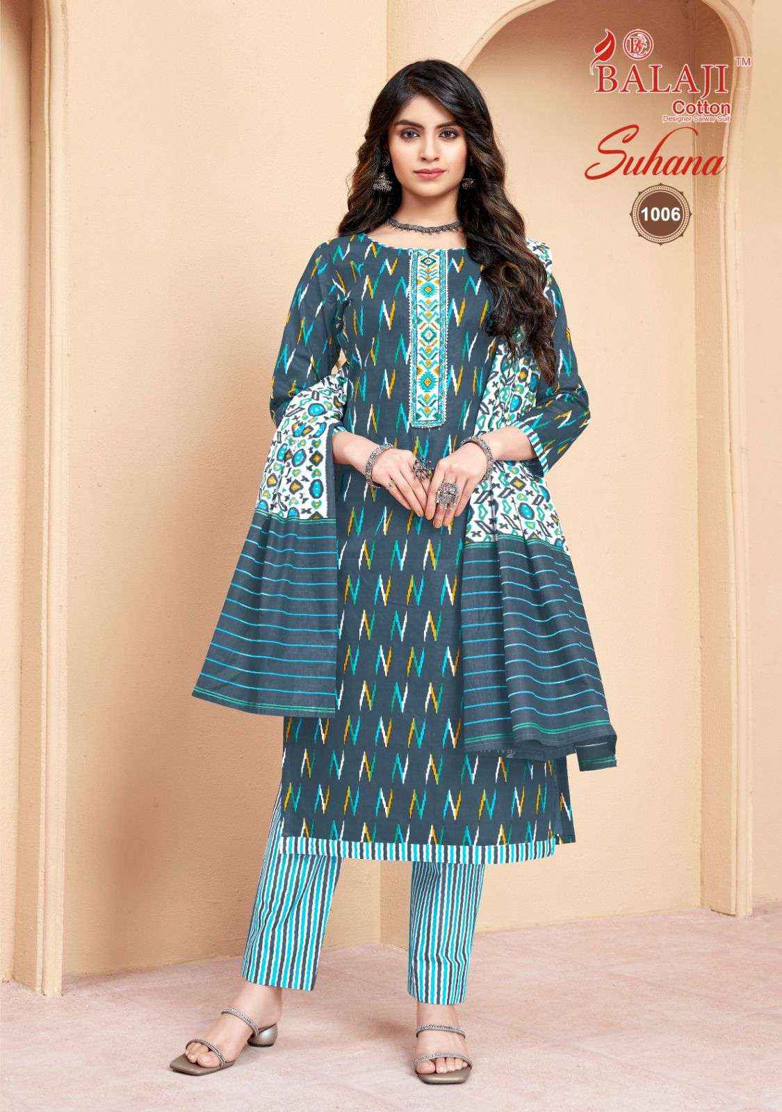 BALAJI COTTON SUHANA VOL-1 REGULAR WEAR SUITS