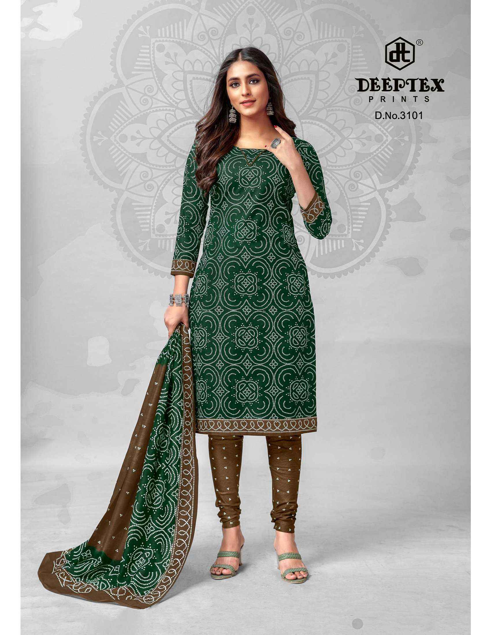 DEEPTEX PRINTS CLASSIC CHUNARIS VOL 31 DRESS MATERIAL