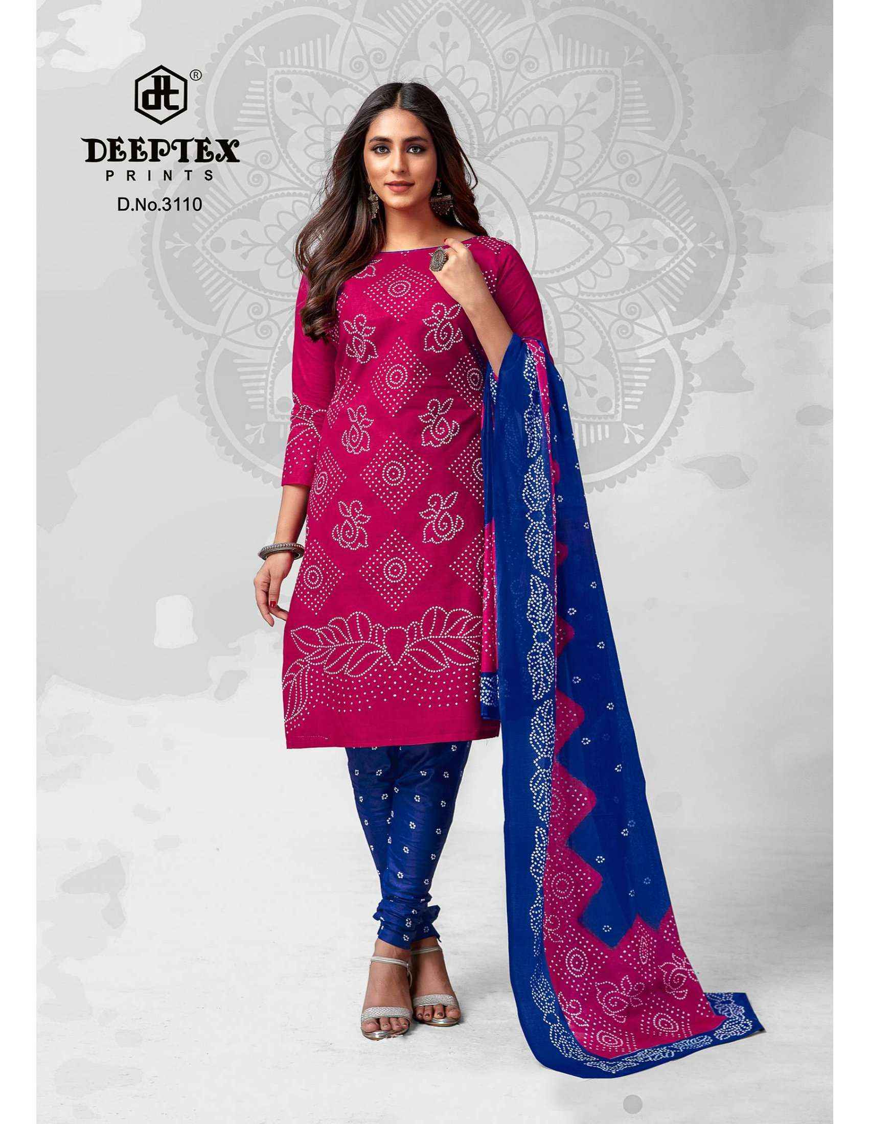 DEEPTEX PRINTS CLASSIC CHUNARIS VOL 31 DRESS MATERIAL