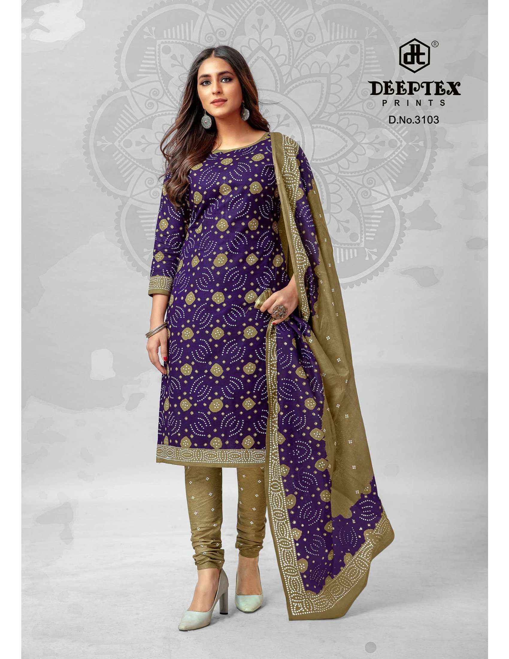 DEEPTEX PRINTS CLASSIC CHUNARIS VOL 31 DRESS MATERIAL