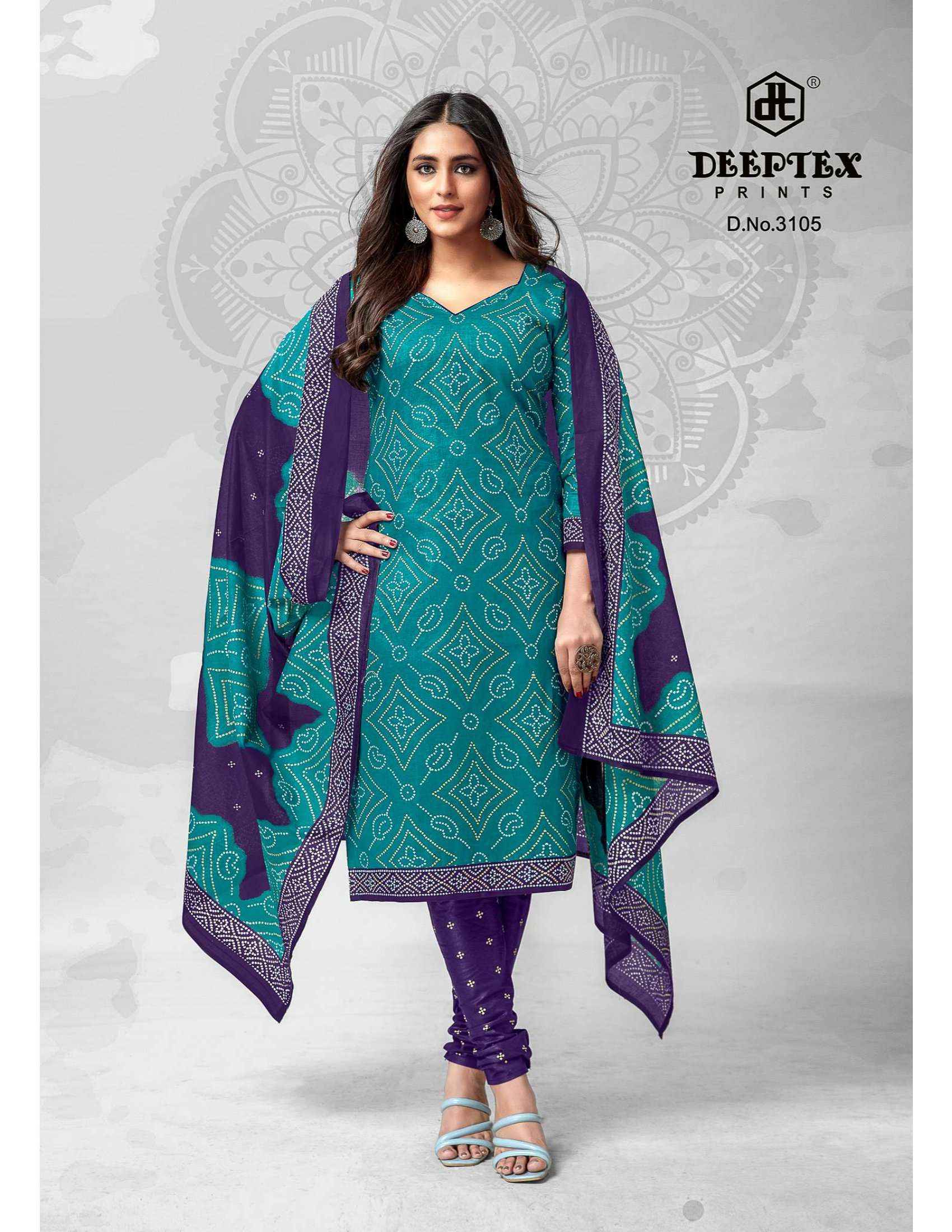 DEEPTEX PRINTS CLASSIC CHUNARIS VOL 31 DRESS MATERIAL