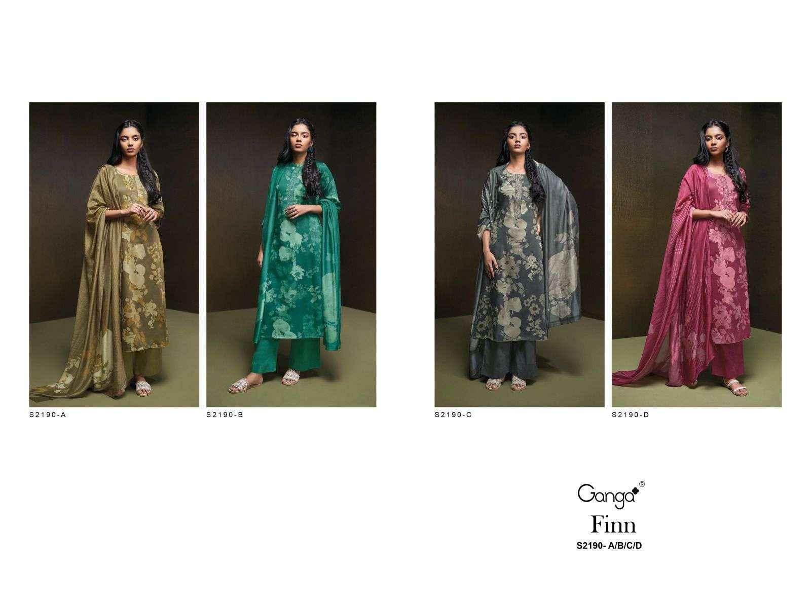 GANGA FINN 2190 COTTON SALWAR SUITS WHOLESALE PRICE