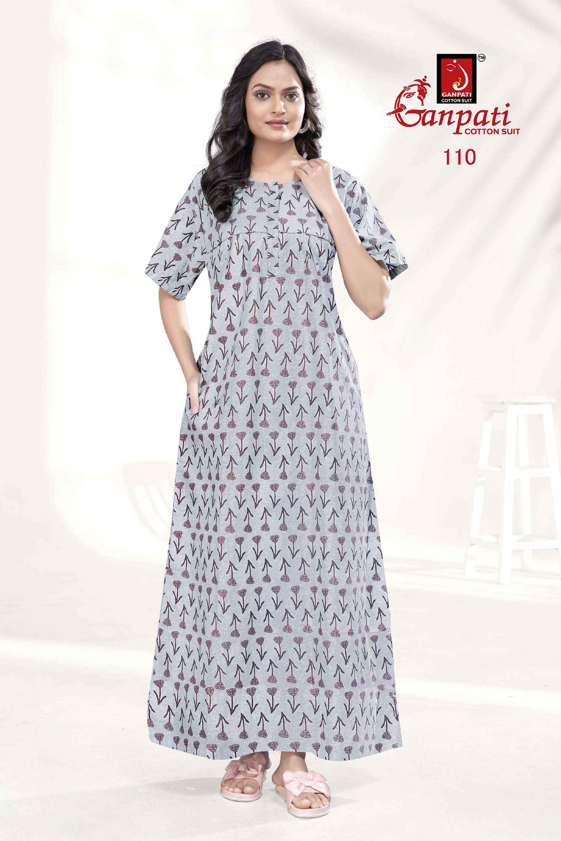 GANPATI JYOTI VOL 1 COTTON NIGHT GOWNS WHOLESALE ONLINE SHOPPIN