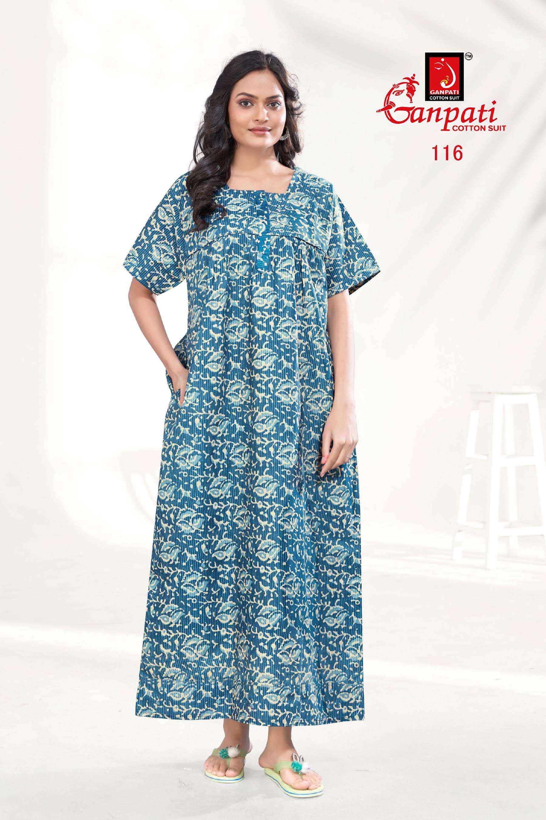 GANPATI JYOTI VOL 1 COTTON NIGHT GOWNS WHOLESALE ONLINE SHOPPIN