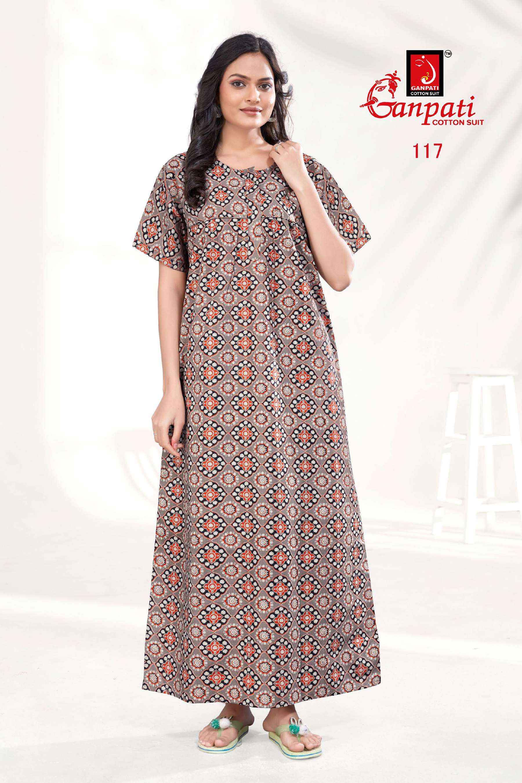 GANPATI JYOTI VOL 1 COTTON NIGHT GOWNS WHOLESALE ONLINE SHOPPIN