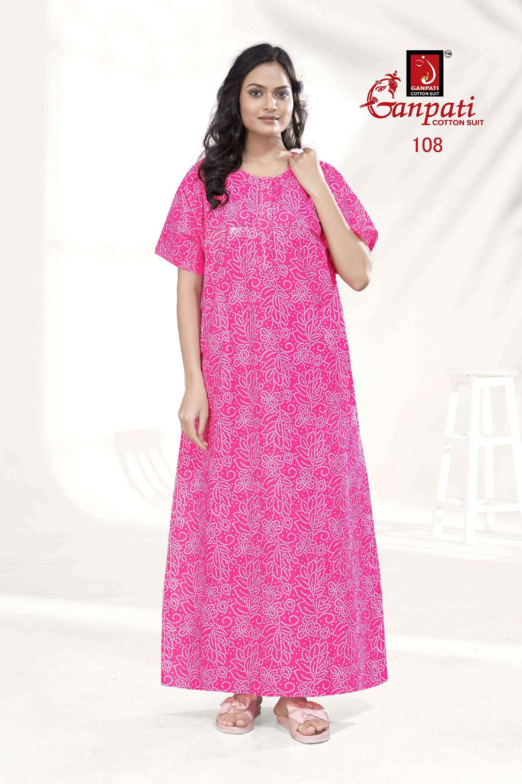 GANPATI JYOTI VOL 1 COTTON NIGHT GOWNS WHOLESALE ONLINE SHOPPIN