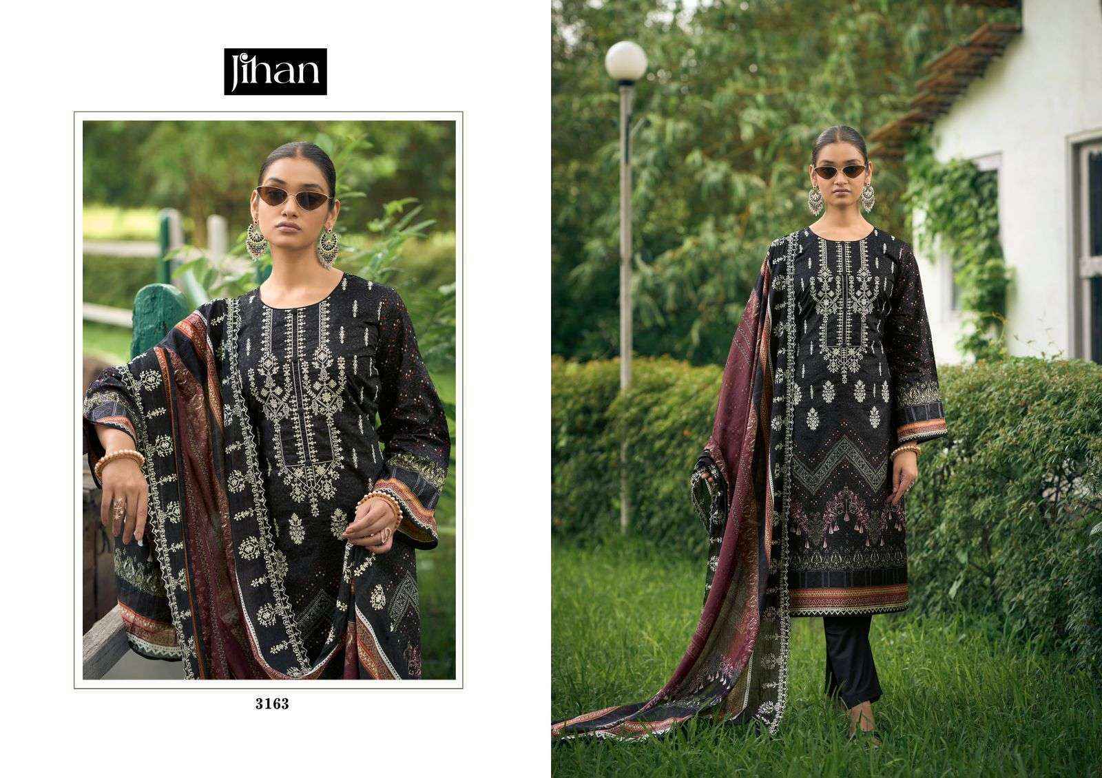 Jihan Bin Saeed Vol 7 Lawn Cotton Dress Material 4 pcs Catalogue