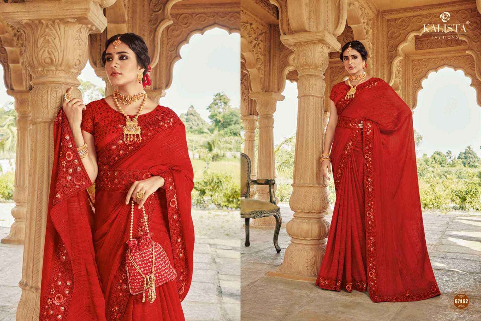 KALISTA FASHION CINDRELLA BEAUTIFUL HANDCRAFTED MIRROR WORK SAREES